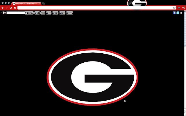 Le thème de l'Université de Géorgie de la boutique en ligne Chrome sera exécuté avec OffiDocs Chromium en ligne