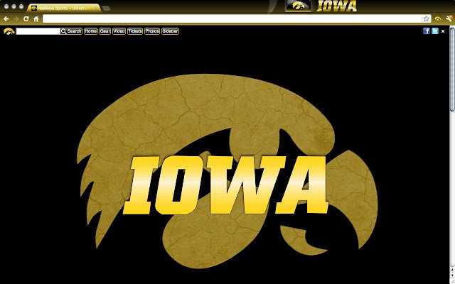 Tema da Universidade de Iowa da loja on-line do Chrome para ser executado com OffiDocs Chromium online