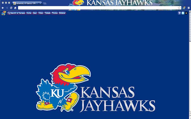 Chrome 웹 스토어의 University of Kansas 테마가 OffiDocs Chromium 온라인과 함께 실행됩니다.