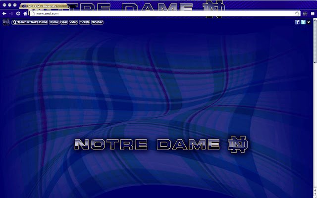 Chrome 웹 스토어의 University of Notre Dame 테마가 OffiDocs Chromium 온라인과 함께 실행됩니다.