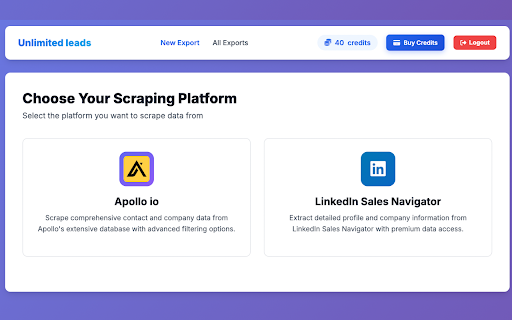 Unlimited Leads  from Chrome web store to be run with OffiDocs Chromium online
