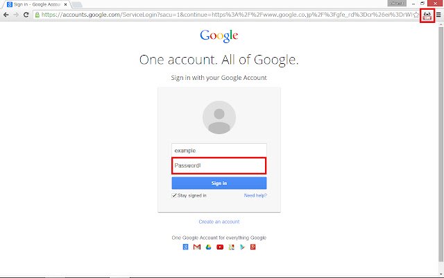 Unmask Password  from Chrome web store to be run with OffiDocs Chromium online