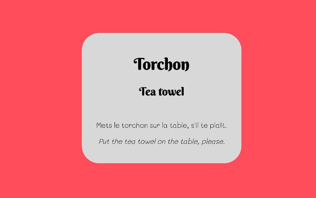 Sebuah mot français dari toko web Chrome untuk dijalankan dengan OffiDocs Chromium online