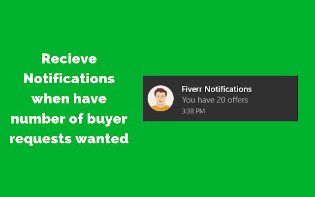 Las notificaciones no oficiales de Fiverr de Chrome web store se ejecutarán con OffiDocs Chromium en línea