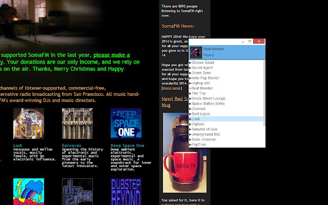 Unofficial soma fm player from Chrome web store to be run with OffiDocs Chromium online Unofficial soma fm player from Chrome web store to be run with OffiDocs Chromium online