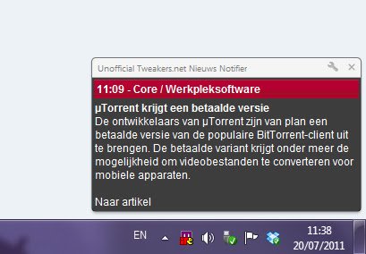 Unofficial Tweakers.net Nieuws Notifier  from Chrome web store to be run with OffiDocs Chromium online