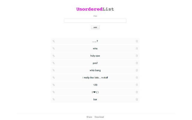 UnorderedList  from Chrome web store to be run with OffiDocs Chromium online