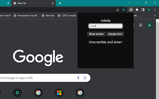 UnScramble!  from Chrome web store to be run with OffiDocs Chromium online