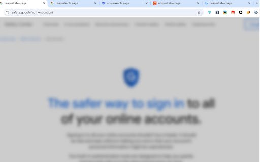 unspeakable page  from Chrome web store to be run with OffiDocs Chromium online