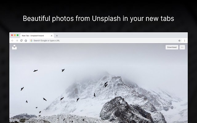 Unsplash Instant  from Chrome web store to be run with OffiDocs Chromium online