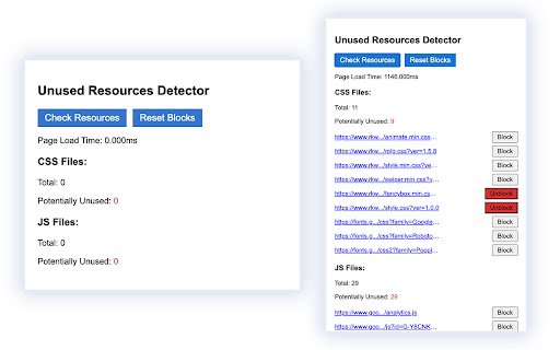 Unused CSS/JS Detector from Chrome web store to be run with OffiDocs Chromium online Unused CSS/JS Detector from Chrome web store to be run with OffiDocs Chromium online