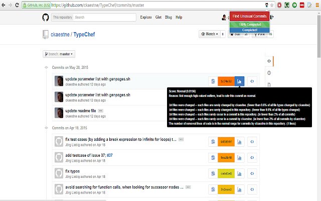 Unusual Commits  from Chrome web store to be run with OffiDocs Chromium online