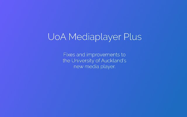 UoA MediaplayerPlus de Chrome web store se ejecutará con OffiDocs Chromium en línea