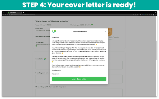 UpAlerts: AI Cover Letters  from Chrome web store to be run with OffiDocs Chromium online
