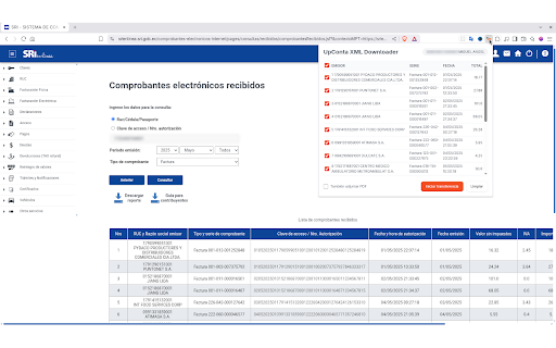 UpConta XML Downloader  from Chrome web store to be run with OffiDocs Chromium online