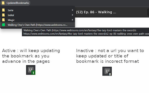 UpdatedBookmarks : bookmarks updater  from Chrome web store to be run with OffiDocs Chromium online
