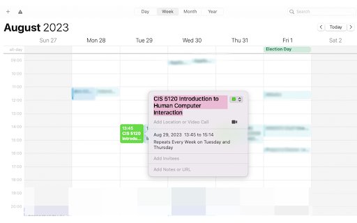UPENN Course Calendar  from Chrome web store to be run with OffiDocs Chromium online