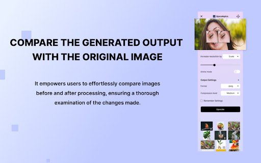 Upscalepics  from Chrome web store to be run with OffiDocs Chromium online