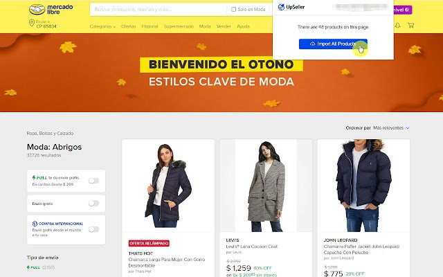 L'importateur de produits UpSeller de la boutique en ligne Chrome doit être exécuté avec OffiDocs Chromium en ligne