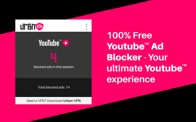 Urban YouTube™ Ad Blocker  from Chrome web store to be run with OffiDocs Chromium online