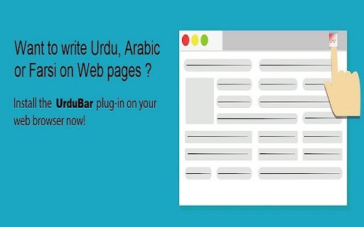 UrduBar Type Urdu on web.  from Chrome web store to be run with OffiDocs Chromium online