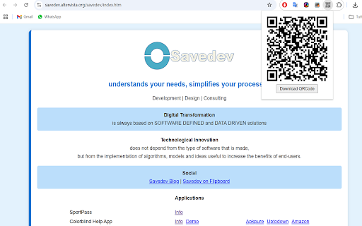 Url2QRcode  from Chrome web store to be run with OffiDocs Chromium online