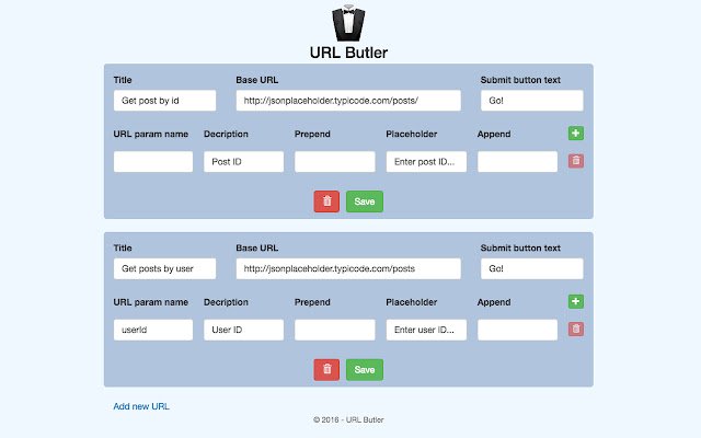 URL Butler dari toko web Chrome untuk dijalankan dengan OffiDocs Chromium online