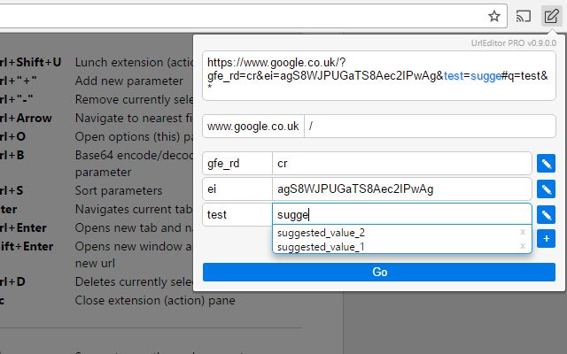 Url Editor PRO dal Chrome Web Store da eseguire con OffiDocs Chromium online