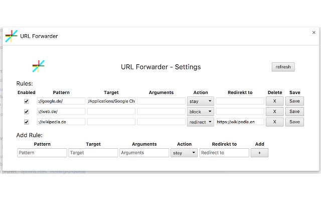 URL Forwarder از فروشگاه وب Chrome برای اجرا با OffiDocs Chromium به صورت آنلاین