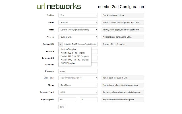 URL Networks number2url  from Chrome web store to be run with OffiDocs Chromium online
