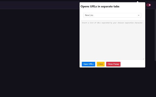 URL Opener  from Chrome web store to be run with OffiDocs Chromium online