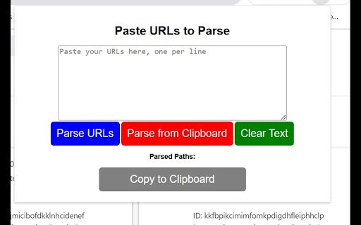 URL parser  from Chrome web store to be run with OffiDocs Chromium online