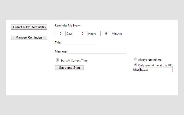 URL Reminders  from Chrome web store to be run with OffiDocs Chromium online