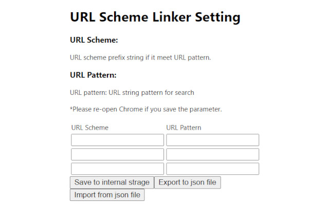 URL Scheme Linker  from Chrome web store to be run with OffiDocs Chromium online