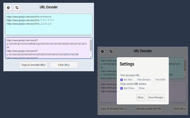 Mga URL Decoder/Encoder na may mga natatanging character mula sa Chrome web store na tatakbo sa OffiDocs Chromium online