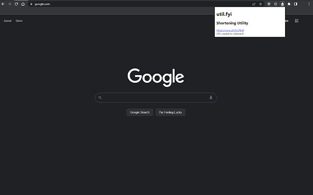 URL Shortener by util.fyi  from Chrome web store to be run with OffiDocs Chromium online