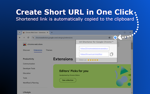 Url Shortener for Google Chrome™  from Chrome web store to be run with OffiDocs Chromium online