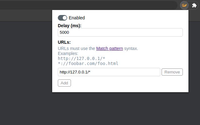 URL Throttler  from Chrome web store to be run with OffiDocs Chromium online