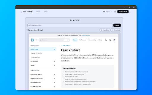 URL to Any  from Chrome web store to be run with OffiDocs Chromium online