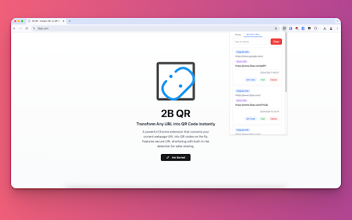 URL to QRCode  Shorten  from Chrome web store to be run with OffiDocs Chromium online