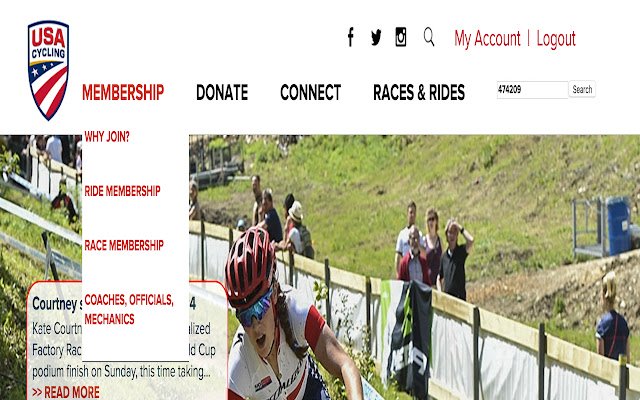 USA Cycling van de Chrome-webwinkel wordt uitgevoerd met OffiDocs Chromium online