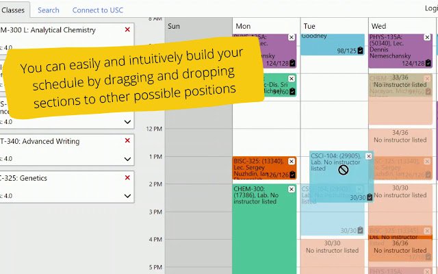 USC Easy Scheduler  from Chrome web store to be run with OffiDocs Chromium online