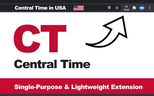 US Central Time (CT) uit de Chrome-webwinkel wordt uitgevoerd met OffiDocs Chromium online