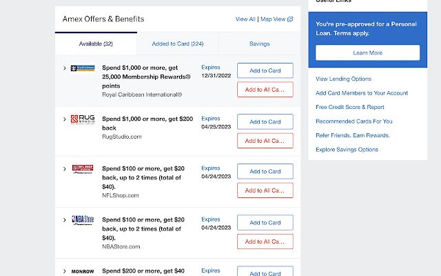 US Credit Cards 101 จาก Chrome เว็บสโตร์ที่จะใช้งานร่วมกับ OffiDocs Chromium ทางออนไลน์