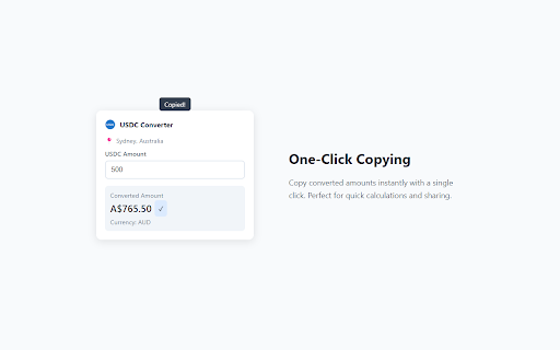 USDC Local Currency Converter  from Chrome web store to be run with OffiDocs Chromium online