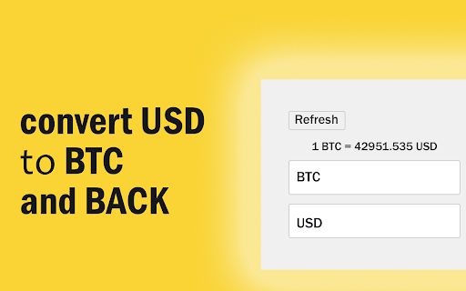 USD to BTC  from Chrome web store to be run with OffiDocs Chromium online