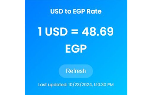 USD to EGP Rate Checker  from Chrome web store to be run with OffiDocs Chromium online