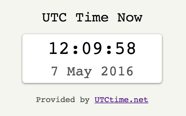 UTC Time Now  from Chrome web store to be run with OffiDocs Chromium online