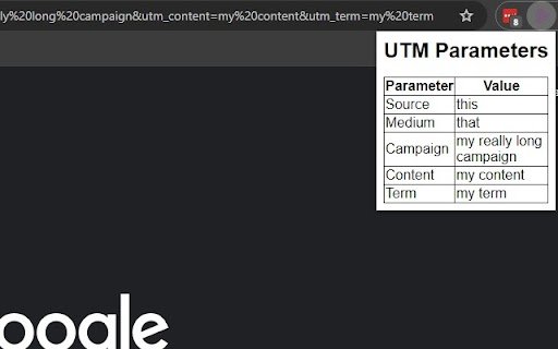 UTMreader  from Chrome web store to be run with OffiDocs Chromium online