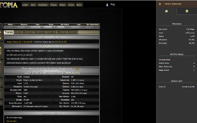 Utopia Enhancer  from Chrome web store to be run with OffiDocs Chromium online